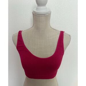 NUX Textured Swirl Pattern Hot Pink Sports Bra - S